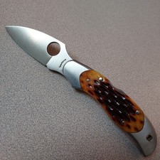 Spyderco Folding Knife VG10 Kopa Honey Jigged Bone, Clip, Japan  Discontinued picture