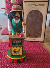 Nutcracker Village Circus Barker Wooden Christmas Nutcracker in Original Box ExC picture