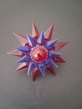 Vintage C-6 700 Series Frosted Matchless Star Red/Cobalt Blue W/Red Gem Working picture