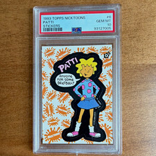 Topps 1993 Nicktoons Doug Patti Mayonnaise Sticker #6 PSA 10 Cert 93127005 picture
