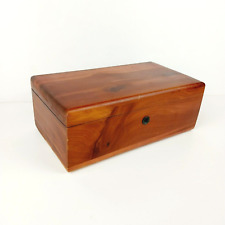 Vintage Lane Miniature Wooden Cedar Chest Jewelry Trinket Box - No Key picture