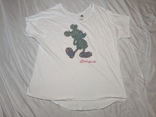 Disney Parks Disneyland Women's Reversible Sequins Mickey Mouse Shirt Size Med. picture