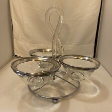 Vintage Dorothy Thorpe Rotating Condiment Server with lucite handle bowls MCM picture