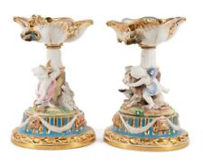 Putti Porcelain Compotes , 19TH Century -Antique Cherub Compotes picture