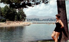 c1960s Mirror Lake, Lake Placid New York Beach Adirondacks Postcards Lot of 100 picture