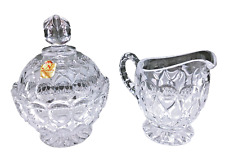 Nachtman Bleikristall Creamer Sugar Bowl Vintage Frosted Crystal 24 Uber Lead picture