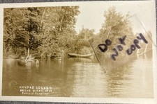 Arbor Vitae WI Coyne’s Island Real Photo RPPC Postcard Wisconsin Parfitt 1932 PM picture