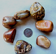 Beautiful Polished Natural State Whole Brazilian Bahia Agate Nodules 7 pcs picture