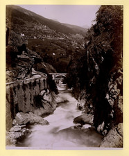 Switzerland, Faido vintage albumen print.le Mont Plotin albumen print 20x25  picture