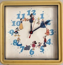 Vintage Walt Disney Productions Welby Character Wall Clock Mickey Tinker Bell picture