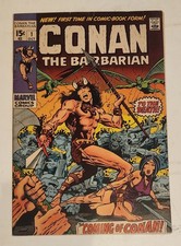 CONAN #1 BARRY SMITH CLASSIC GLOSSY  7.5/8.0 1970 KEY ISSUE picture