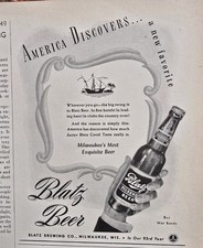 1944 Blatz Beer Bottle America discovers a new favorite Vintage Ad  picture