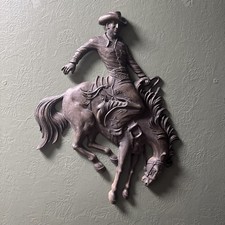 Vintage Homco Rodeo Cowboy Bucking Bronco Wall Hanging # 7289T Western 1974 picture