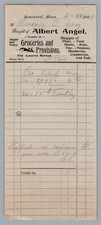 1909 Albert Angel Groceries Invoice Brainerd Minnesota Vintage Billhead Receipt picture