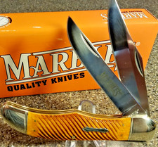 Marble's MR183 Folding Hunter, Fluted Honey Bone, 5-1/4