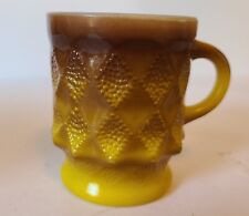 Vintage Anchor Hocking Fire King Kimberly Brown & Gold Diamond Point Mug picture