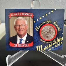 2021 Fascinating Cards 117th Congress Roger Wicker #48 State Quarter Relic #/10 picture