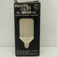 Philips SL*18 Super Energy Saver Bulb • Vintage CFL • Open Box • Tested Working picture