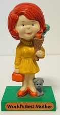1972 Berries “World’s Best Mother” Figurine - Made In Hong Kong Vintage Mom picture
