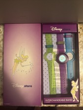 Rare Vtg 1990 Disney Store Exclusive Tinker Bell Watch w/Interchangeable Bands picture