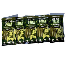 Zig-Zag Natural Palm Leaf Mini Rolls 5 Packs 25 Total Pre-Rolled Cones Slow Burn picture