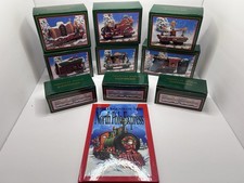 1995 Vtg World Bazaars North Pole Express Full Train Set With Boxes/Tracks/Book picture