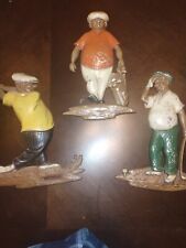 Vintage Sexton Golfers Cast Metal Wall Plaques  Set Of 3 picture