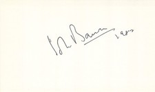 John Barron d2004 signed auto 3x5 Cut Actor the Fall & Rise of Reginald Perrin picture