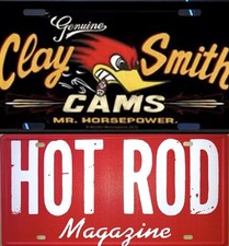 2 Pack Clay Smith Mr Horsepower + Hot Rod Magazine Logo Display License Plate picture