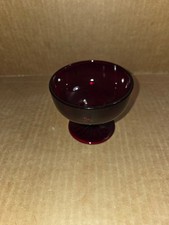 Dishes Sherbet Anchor Hocking Glass Royal Ruby Low Footed picture