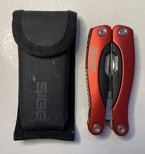 SIGG Red Multi Tool Folding Pliers with Sheath Compact Utility Tool picture