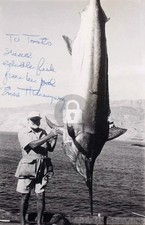 Ernest Hemingway Signed Autograph Photo Postcard COPY picture
