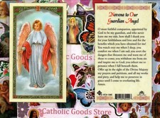 Novena to Our Guardian Angel  - Laminated Holy Card -138 picture