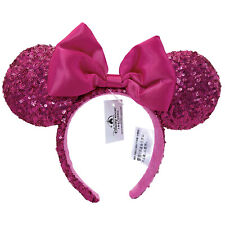 Sequins Bow Minnie Ears Mickey Mouse DisneyParks Ears Champagne Pink Headband picture