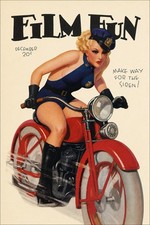 Vintage Film Fun 🚨 Motorcycle Poster - 24x36” - Rare Reprint 200gsm Paper🗞️ picture