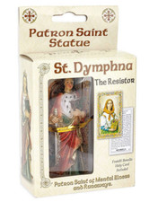 St. Dymphna Statue, Hand Painted Gold Leaf Accents 4
