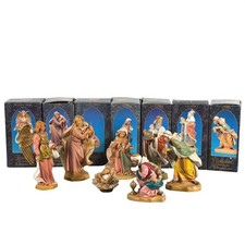 7pc 1993 Fontanini Heirloom Nativity Set Polymer Made in Italy 7.5