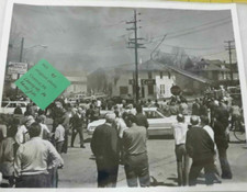 Vintage B&W Photo House Fire in Central PA ~ Ships FREE picture