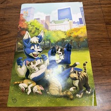 Paco Panda 11”x17” Poster - Pocari Roo Saves Kitties Furry Fun Anthropomorphic picture