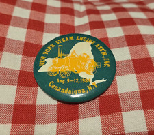 Vintage 1984 New York Steam Engine Ass’n Inc Canandaigua Steam Festival Button picture