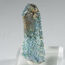 Gorgeous CHRYSOCOLLA on TERMINATED QUARTZ - La Tentadora Mine, Julcani, Peru picture