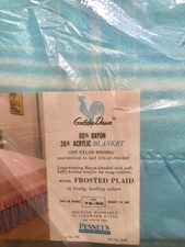 New Old Stock Penney’s JCPenney Blanket Rayon/Acrylic Blend Vintage NOS Unopened picture