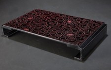 Yume Sanuki Wood Lacquer Flower Stand 480x290mm H75 aged style picture