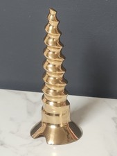 Vintage Solid Brass Giant Screw Paperweight Sculpture Heavy MCM Desk Decor 2lbs picture