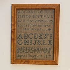 Antique Needlework Sampler Dated 1817 picture