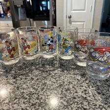 VTG Disney World 100th Anniversary McDonald's Tumblers / Glasses, Set of 6 picture