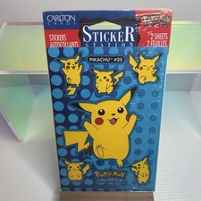 Vintage Pokemon Pikachu Stickers 2 Sheets American Greetings Made USA 1999 picture