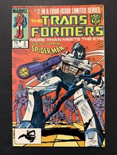 Transformers #3 1984 KEY Spider-Man crossover Marvel Comics 9.0 picture