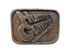 Vtg Hummin Cummins Belt Buckle 1970s Los Angeles Trucking Show Truck Engine Song picture