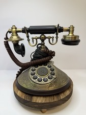 Antique Rotary Style Paramount Elec Vintage Desk Telephone W/Handset Push Button picture
